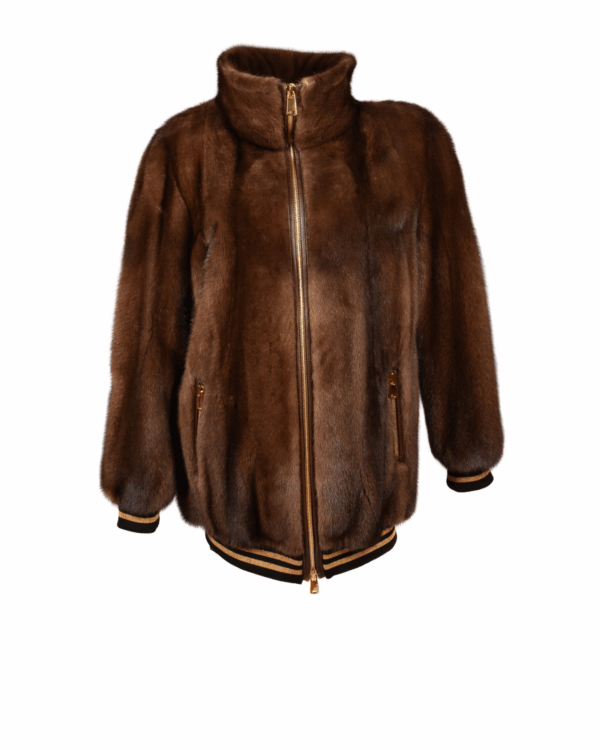 Men's Mahogany Mink Bomber