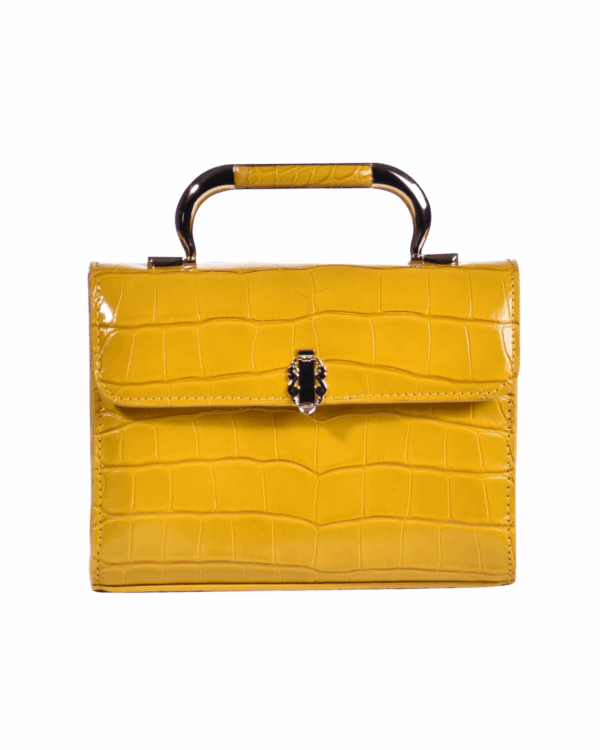 Small Alligator Clutch Yellow